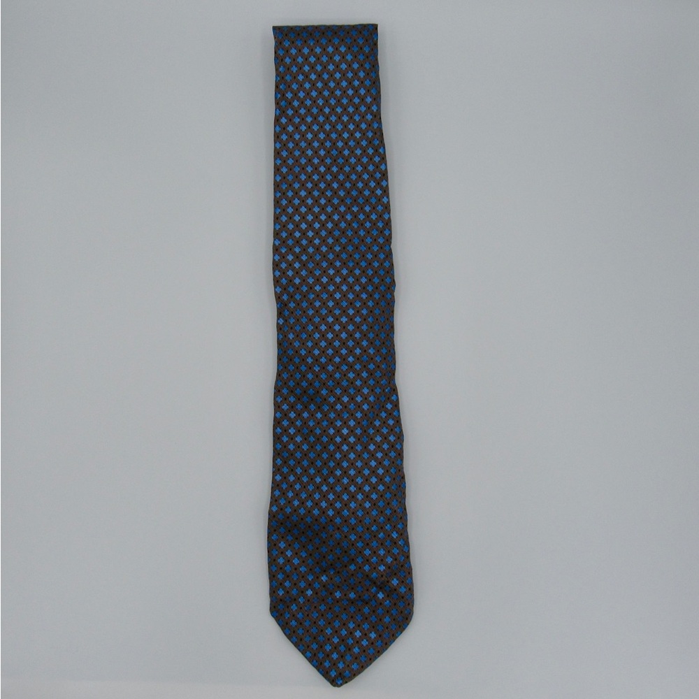 Vintage Brioni Tie 100% Silk With Gold Tone Chain
